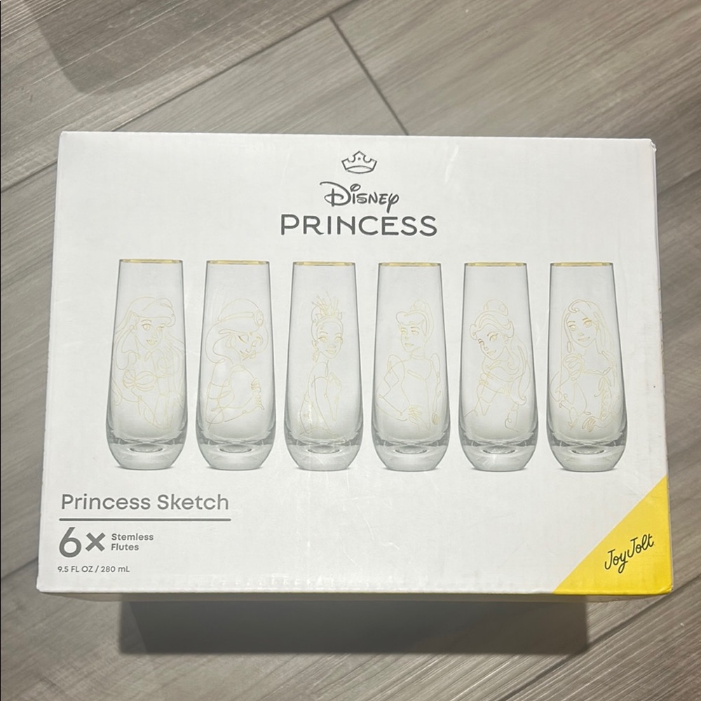 Disney Princess Gold Accent Glass Set